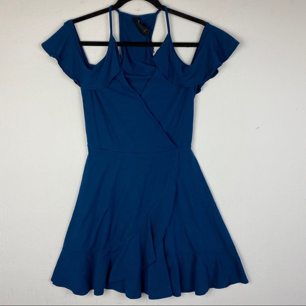Bobi Draped Modal Jersey Cold Shoulder Dress Size Small NWT